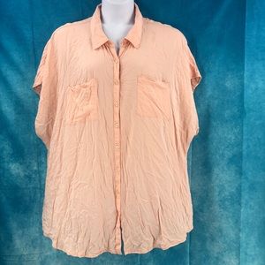 torrid Size 5x Light Pink Challis Dolman Blouse